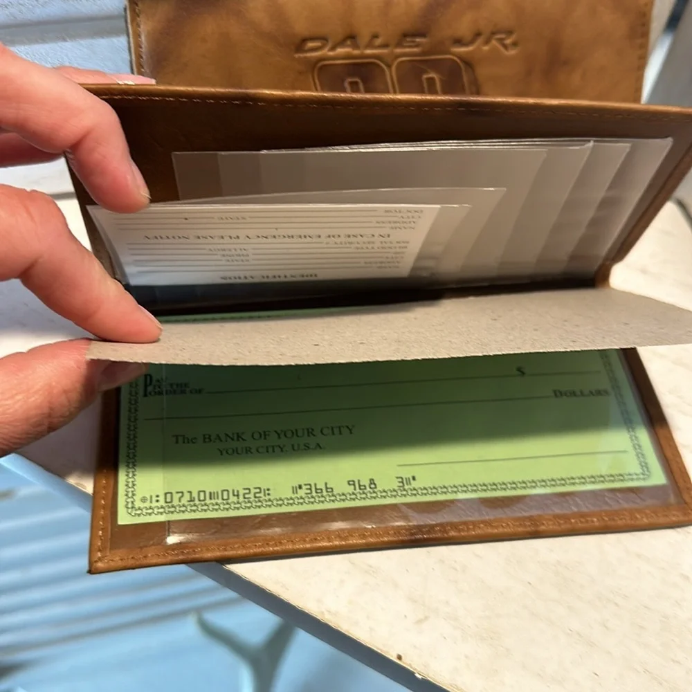 Genuine Leather Dale Jr. 88 Wallets Checkbook Card Holders